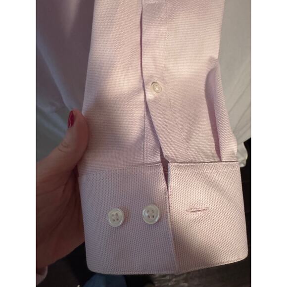 Calvin Klein Infinite Cool Men’s Dress Shirt 17.5 36/37 Slim Tall Stretch - Picture 7 of 8